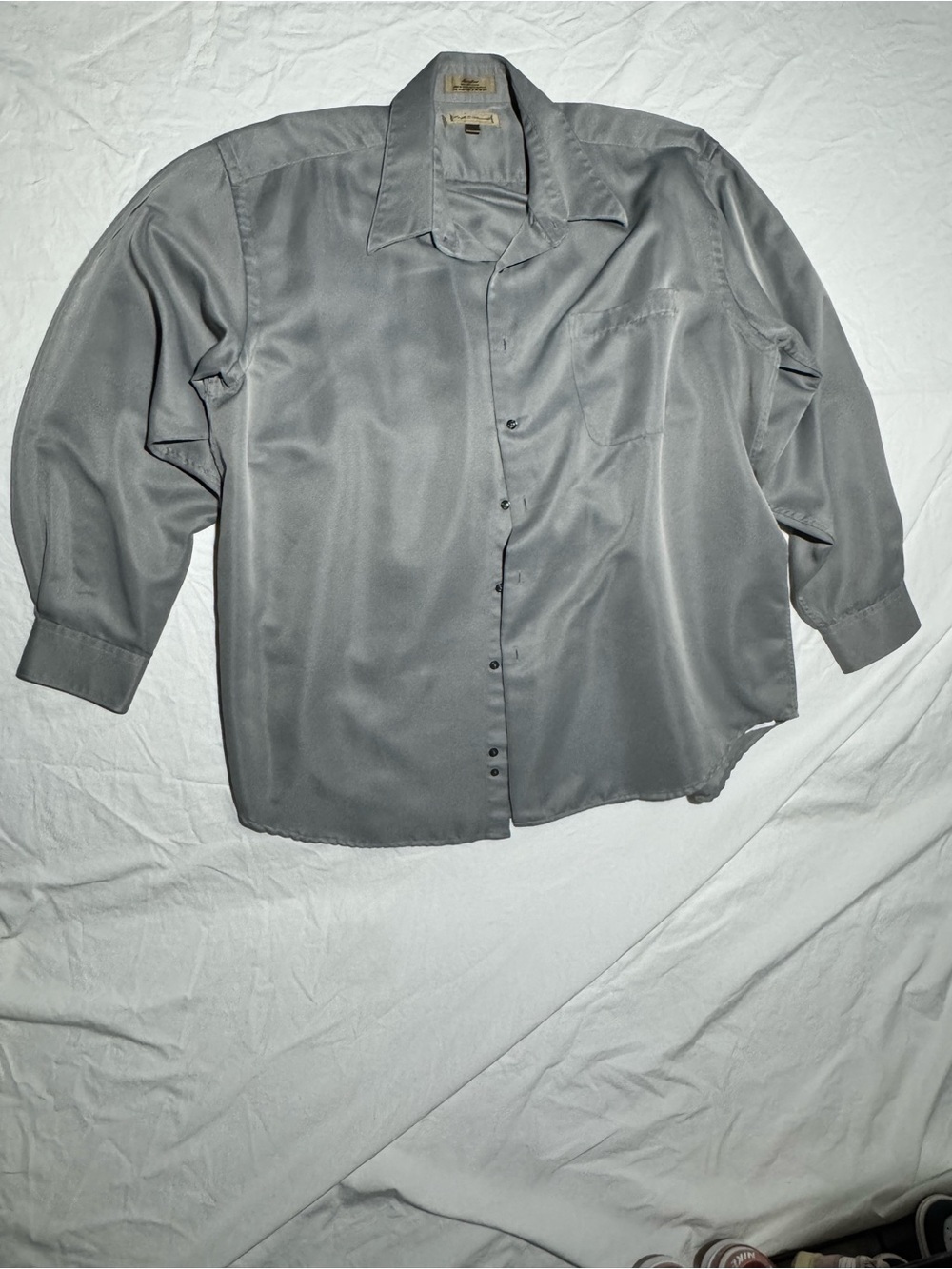 Croft & Barrow men's Silver microfiber dress shirt